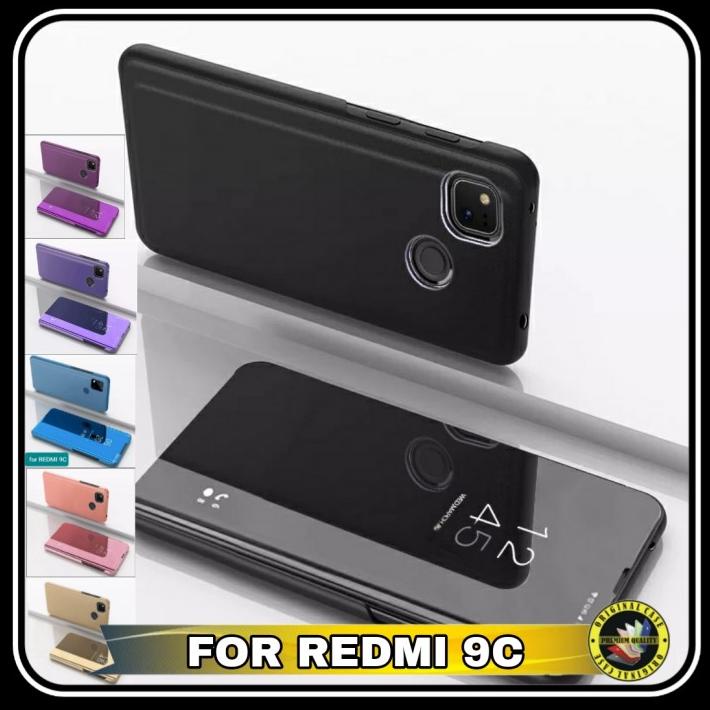 Casing Xiomi Redmi 9C 9 C Flip Case Soft Miror Slim Kaca