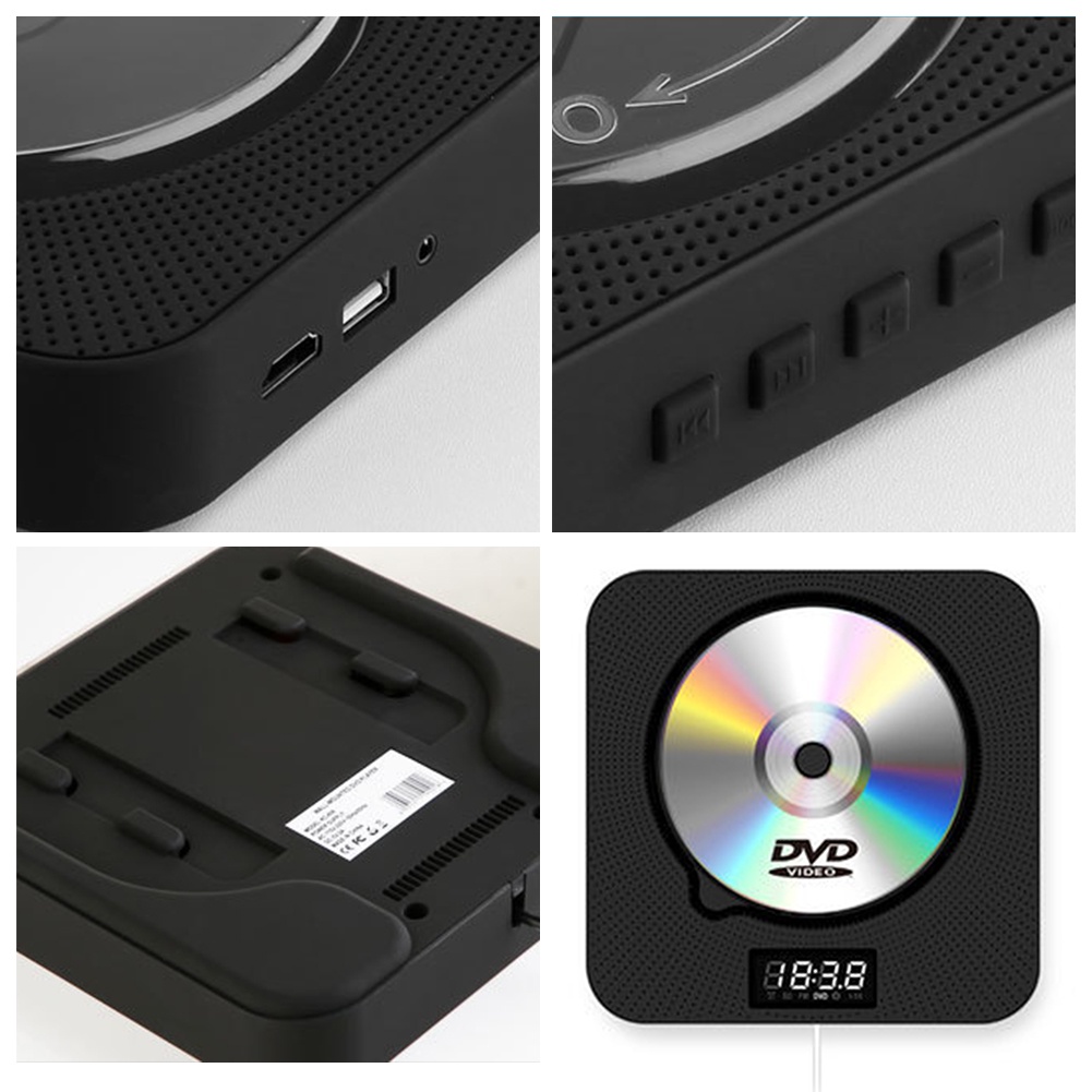 Portabel DVD/Pemutar CD/Dinding Mount Bluetooth/Dual Pull Switch/Home Audio Music Player/Aux dan USB Audio lyfe Dukungan