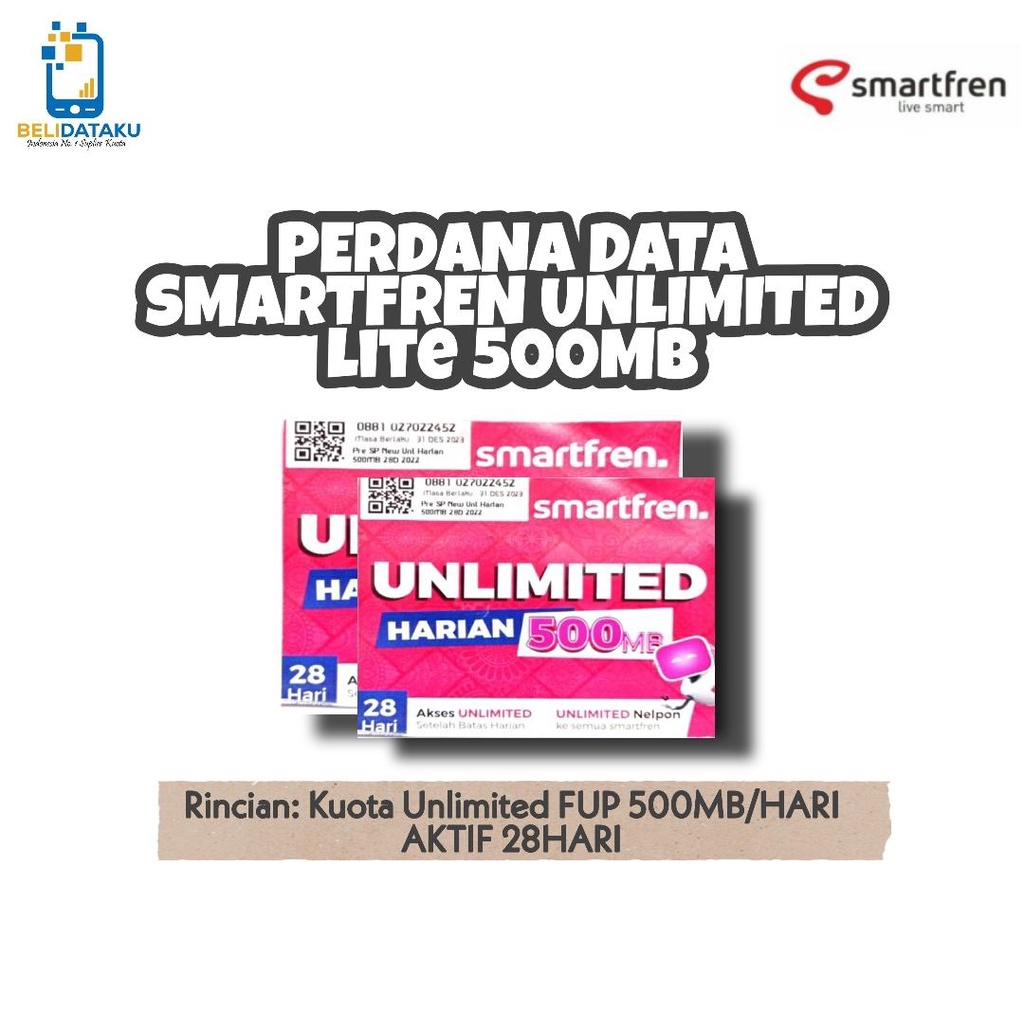 NEW PERDANA DATA SMARTFREN UNLIMITED LITE 500MB