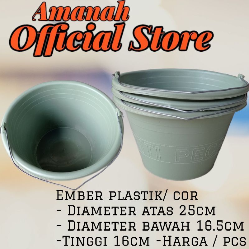 Ember Plastik Hijau | Ember Bangunan kecil | Ember cor anti pecah