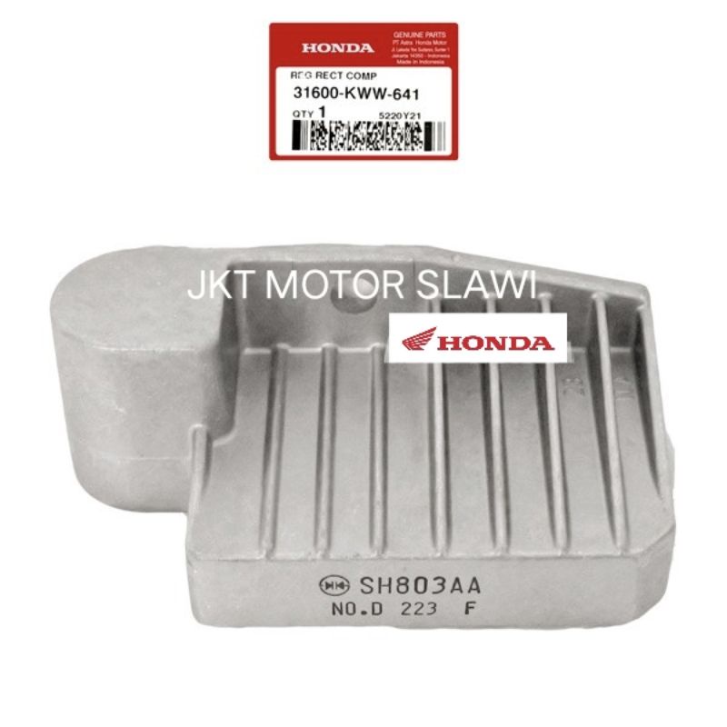 31600 KWW 641 kiprok, regulator, revo fit, revo f1 revo injeksi asli honda ahm, ori honda ahm