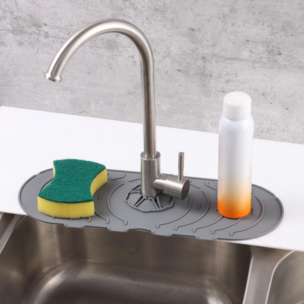 Top Sink Mat Silicone Penahan Spons Pelindung Tetes Cipratan