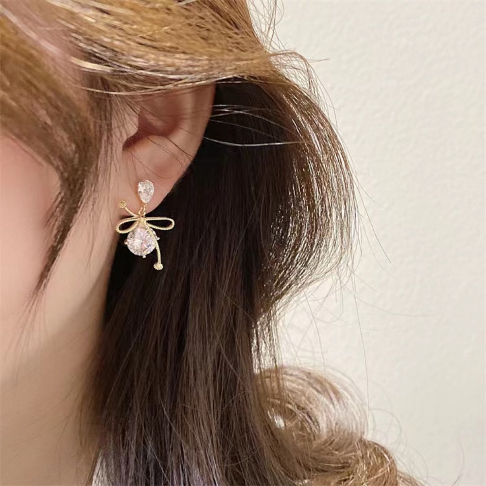 Anting Stud Desain Simpul Gaya Simple Serbaguna Untuk Wanita