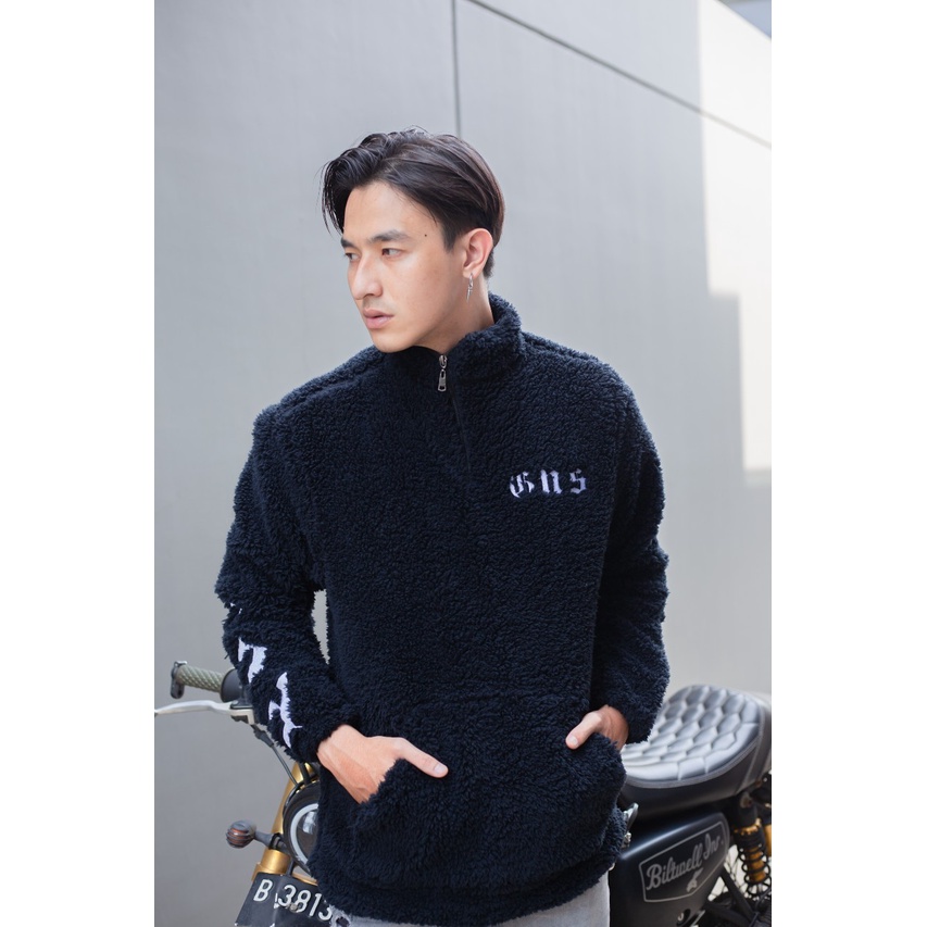 [ BISA COD] REAL PICT SHERPA JACKET PRIA TERBARU GENIUS | JAKET BULU TEBAL PRIA