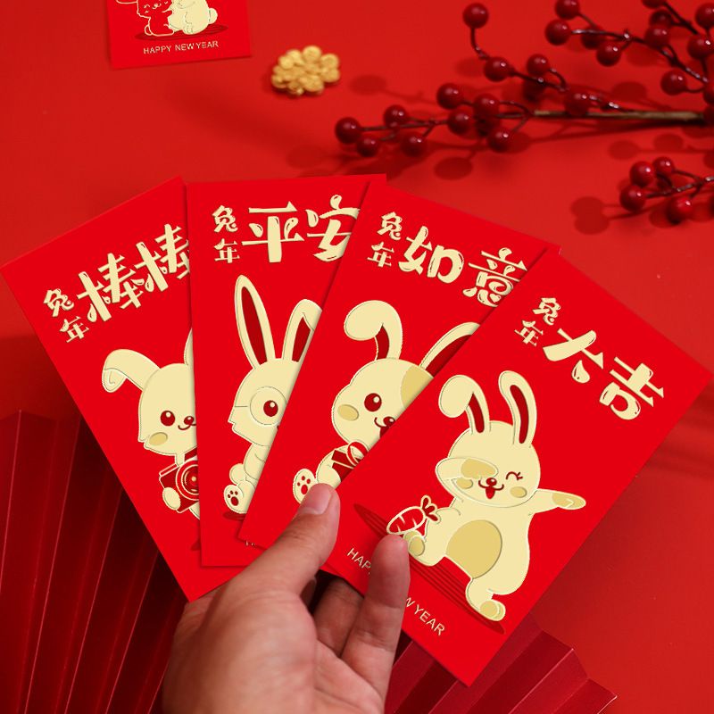 (BOW) Angpao Imlek Motif Bervariasi 1 Pack isi 6 Lembar Amplop Tahun Baru