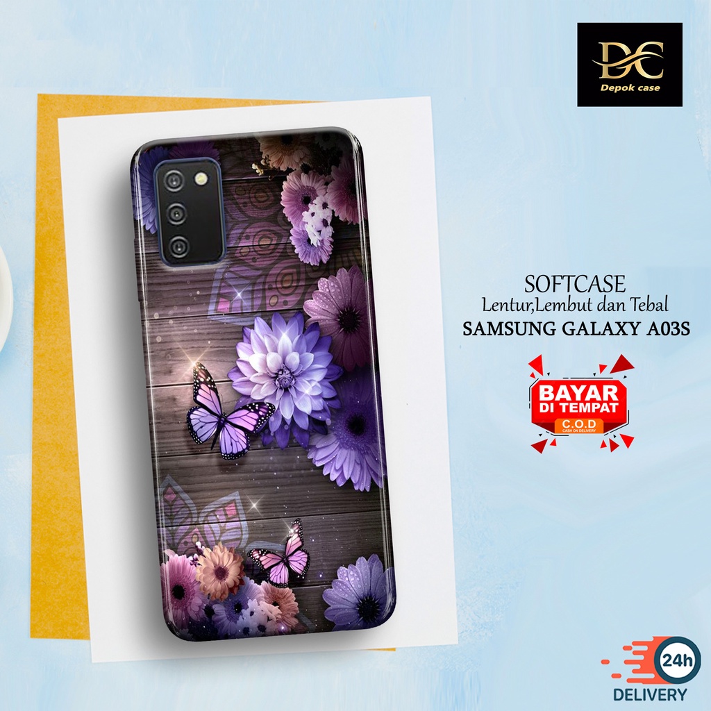 Case Samsung Galaxy A03s Terbaru - Fhasion Case BUNGA - Casing Hp Samsung Galaxy A03s Terbaru - Soft