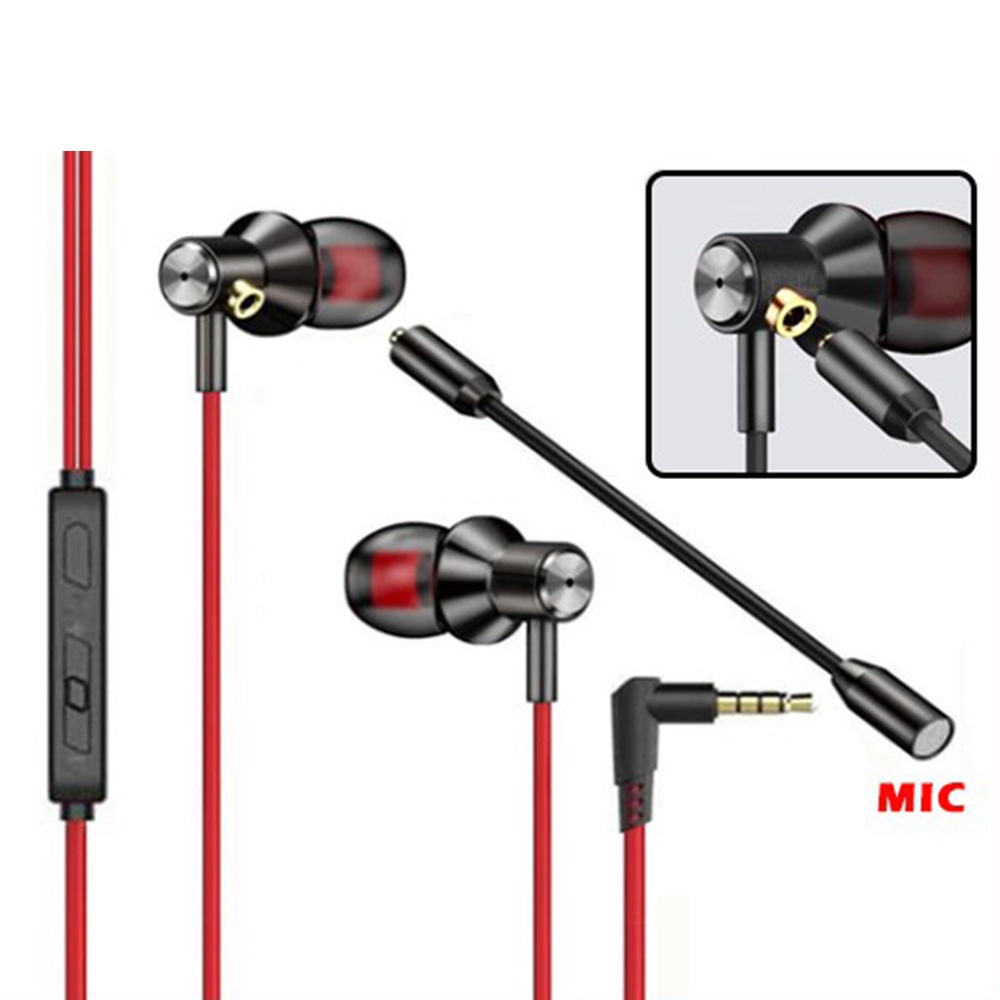 Gaming Headset Earphones With Wire Speaker Control Hifi Sound Quality With Bass