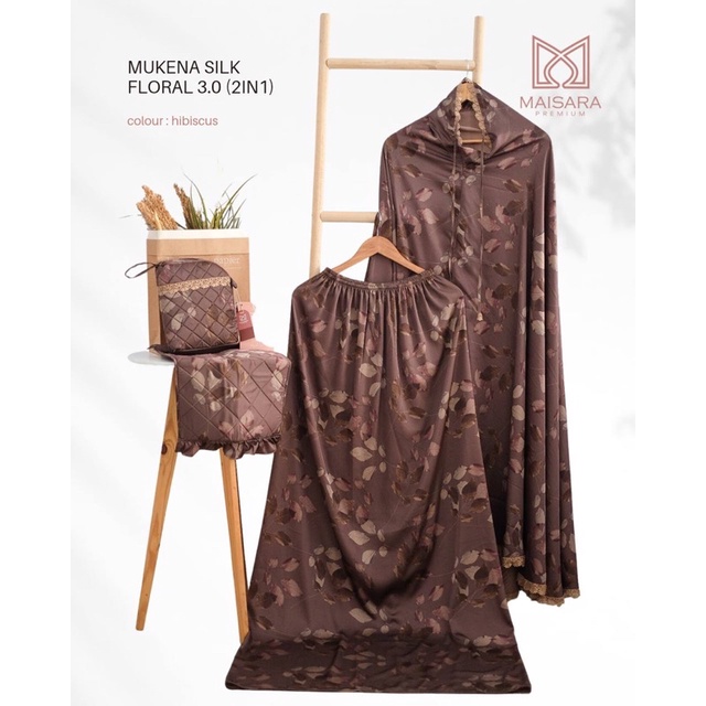 Mukena Floral 3.0 Hibiscus ( 2 In 1 ) Maisara Premium