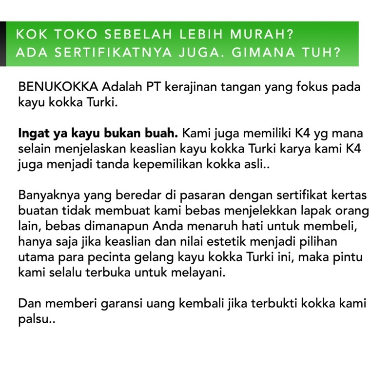 Gelang Kokka BENUKOKKA Original Asli Kaukah Gelang Kayu GARANSI SELAMANYA