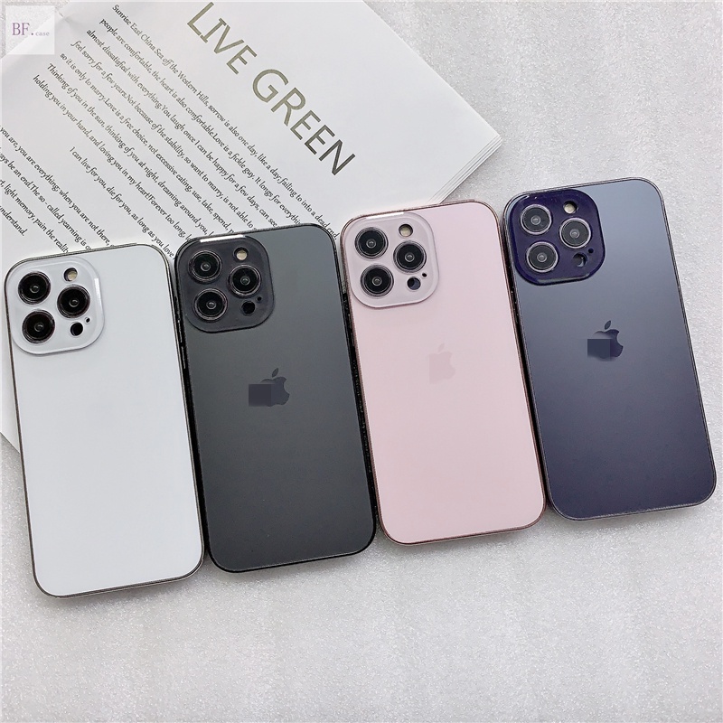 Case Pelindung Bahan Akrilik Anti Sidik Jari Untuk Iphone 14 Pro Max 11 12 13