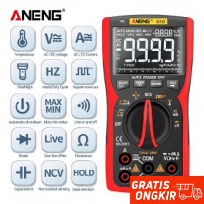 ANENG Digital Multimeter Voltage Tester - Q10 - Black