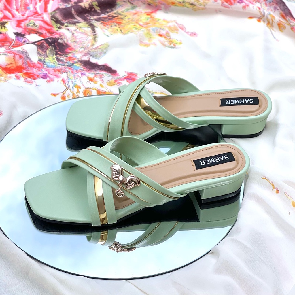 SARMER - ORLY HEELS 3CM GREEN