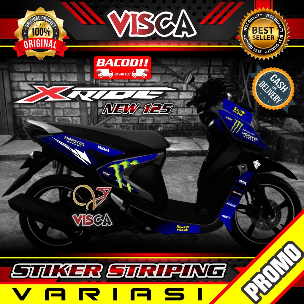 Striping X Ride 125 Stiker Sticker Striping Variasi Yamaha X Ride 125 - Striping Hologram X Ride 125