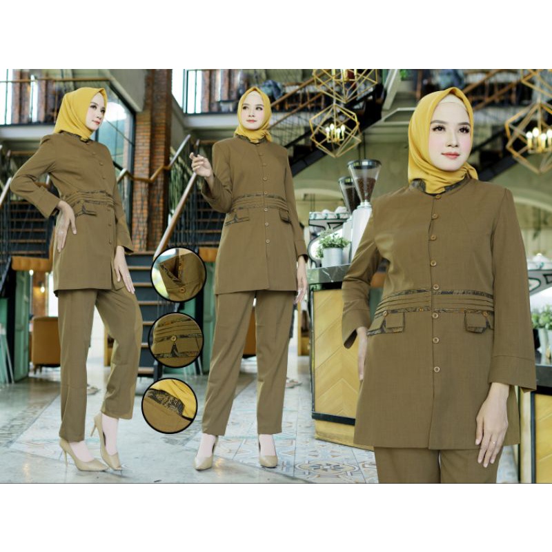 SERAGAM DINAS PEMDA  KOMBINASI BATIK 701 FREE HIJAB
