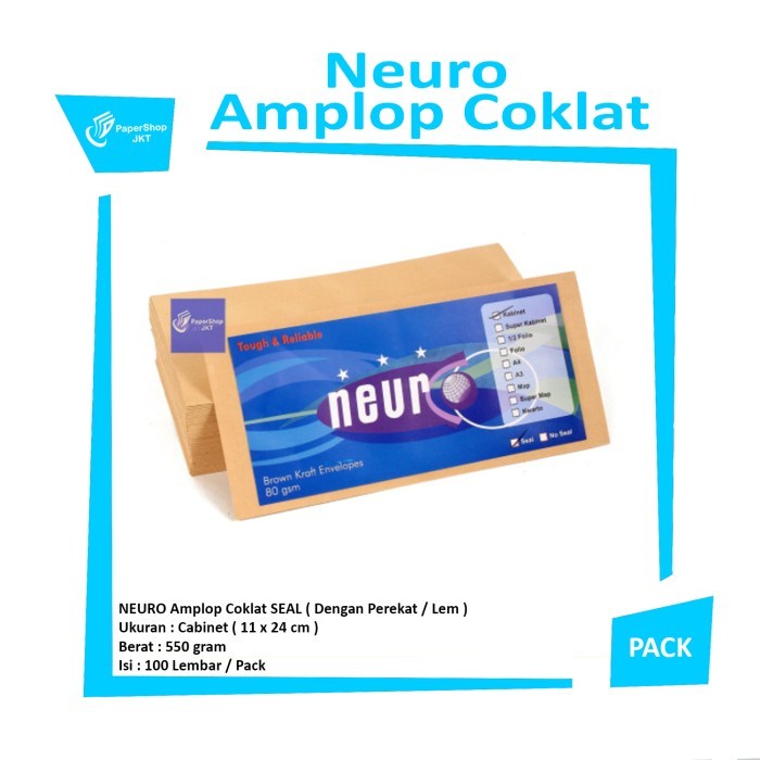 

HOT PROMO!!! Amplop Coklat Ukuran Cabinet Neuro ( 11 x 24 cm ) SEAL