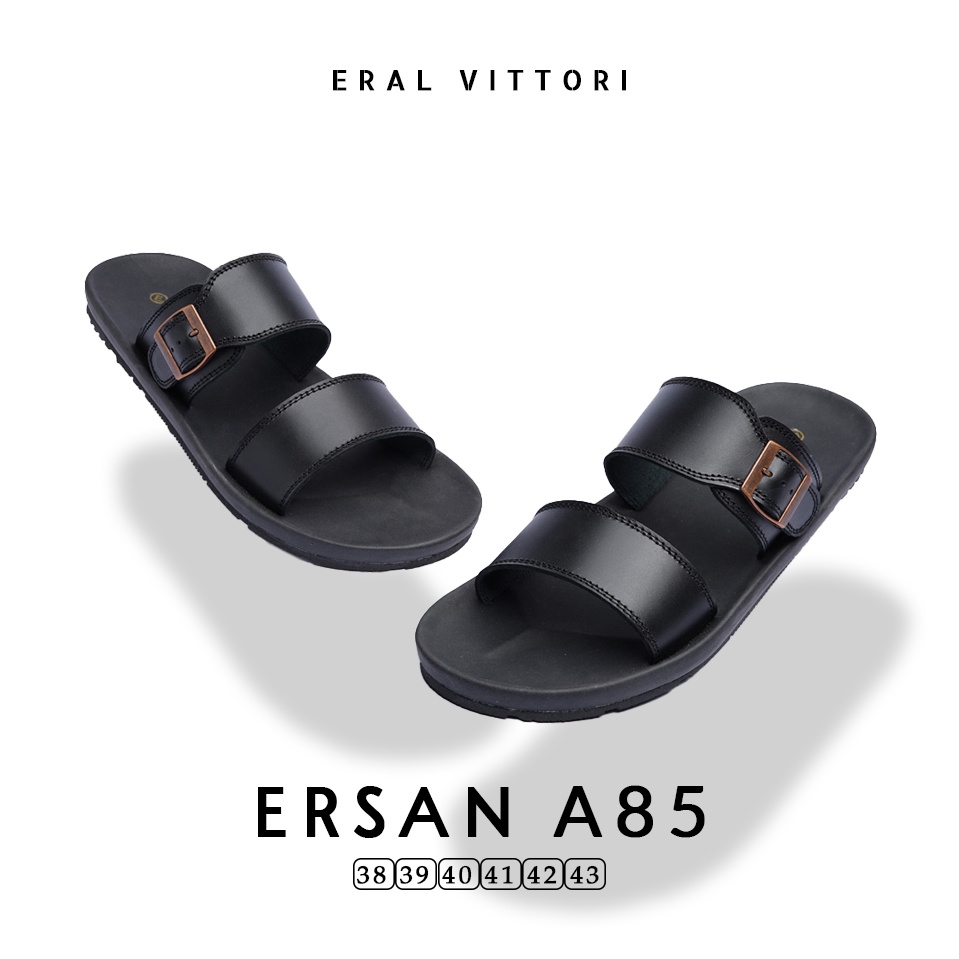 Eral Vittori - Ersan A85 Sandal Santai Harian Pria Kulit