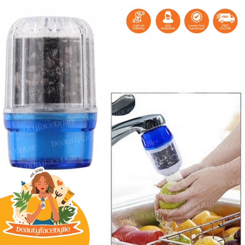 Filter Saringan Air Kran Batu Penyaring Keran Medical Stone Water Purifier PAM Minum Sumur Mini