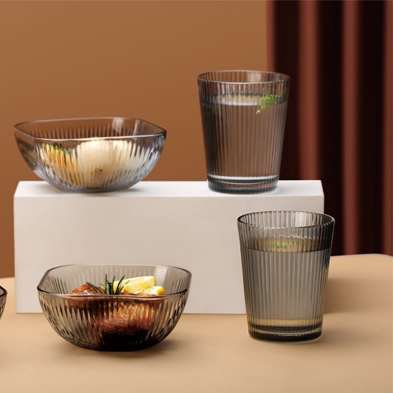 COD BL-5/8 Mangkuk Set Gelas Piring Peralatan Makan Bahan Kaca Premium Mangkok set premium peralatan makan Mangkok set Kaca Souvenir Mangkok set Japaness Style