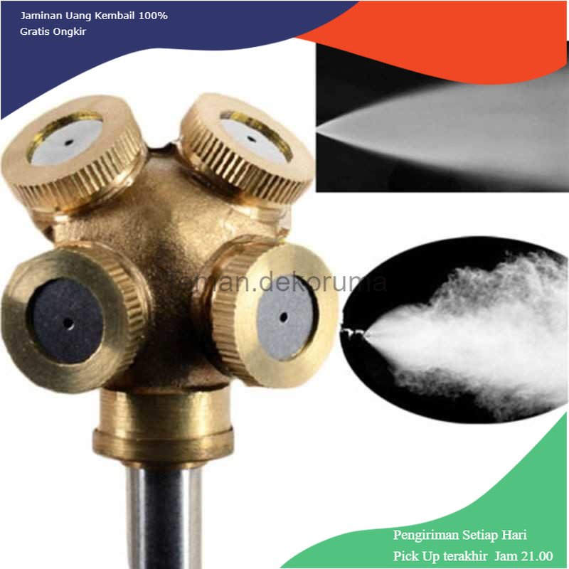 TD - TNM WHISM Sprinkler Spray Nozzle Air Irigasi Taman Brass 4 Holes - WCIC