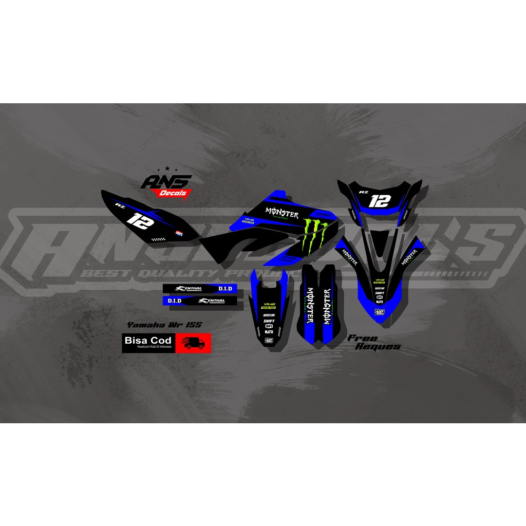 decal wr 155 - decal yamaha wr 155