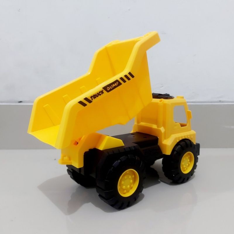 Mainan Dump Truck Tambang Edukasi Miniatur Mobil Mobilan Truk Pasir Tanah Anak Laki Cowok