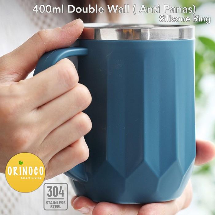 Mug Stainless Steel Orinoco 3021 Gelas Praktis Tahan Panas 400 ml