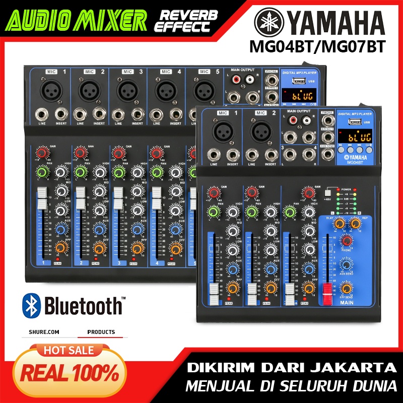 AUDIO MIXER  mixer profesional 4-channel/7-channel MG07BT/MG04BT mixer Penguat sinyal USB Penguat KTV Penguat kinerja panggung Penguat kinerja panggung