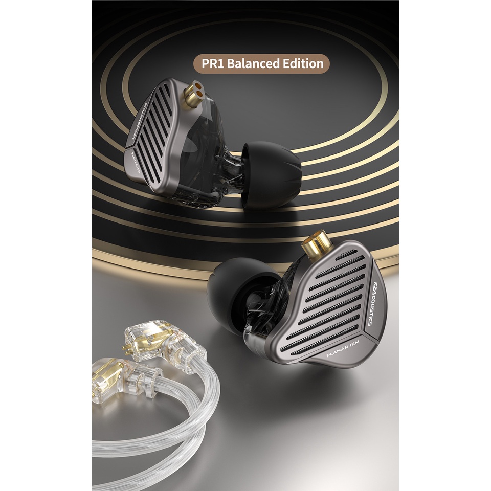 Kz PR1 Headset Earphone Kabel HiFi Bass 13.2MM Untuk Mendengarkan Musik