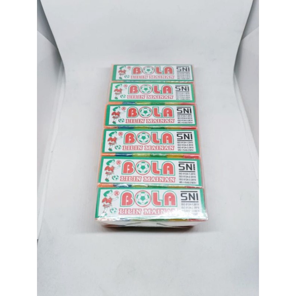3 karunia mainan plastisin lilin merek bola 1pak