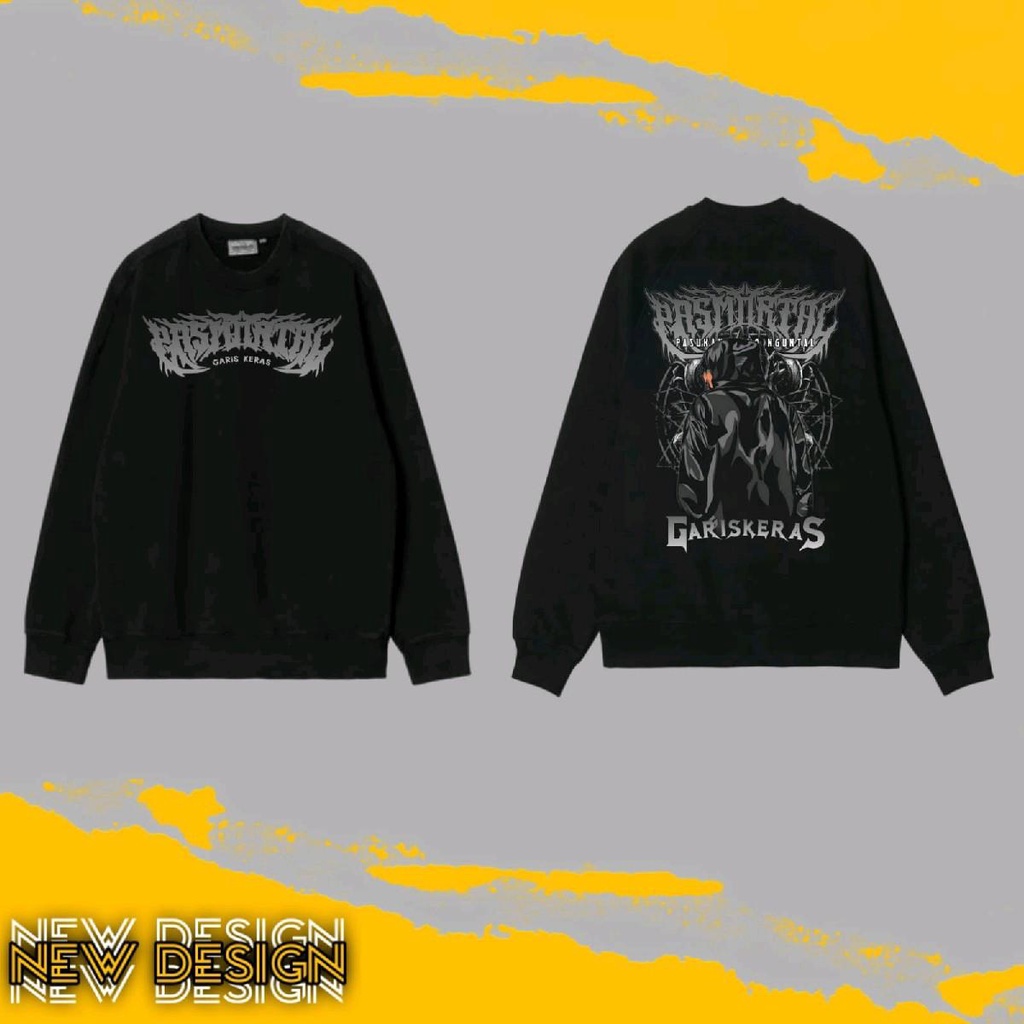 SWEATER PASMORTAL GARIS KERAS BAHAN PREMIUM BISA COD