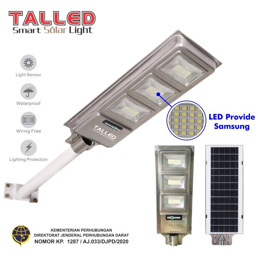 LAMPU JALAN 150W SOLAR CELL TENAGA SURYA TALLED PJU ALL IN ONE