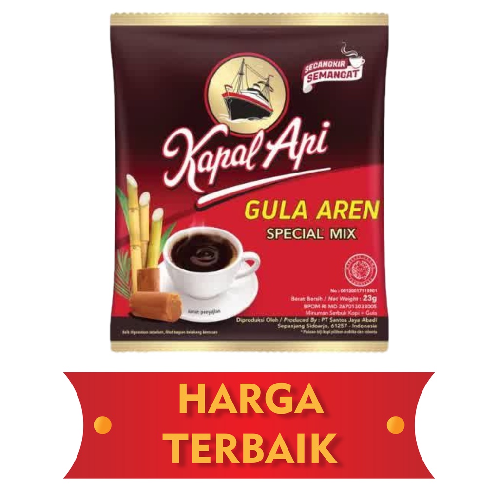 

GA ADA LAWAN MURAHNYA...!! KOPI KAPAL API SPESIAL MIX GULA AREN 1 PCS