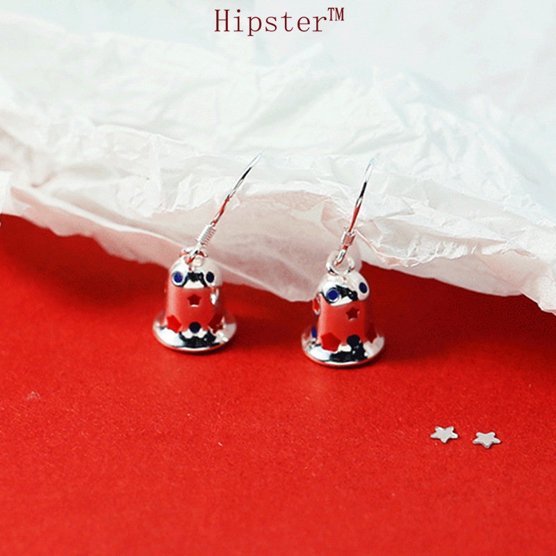 Anting Tusuk Sterling Silver 925 Model Lonceng Natal Untuk Wanita