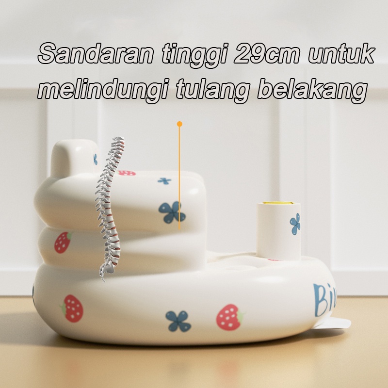 (COD) Kursi Sofa Bayi Tiup PVC Bahan Pompa Angin Sofa Bayi Chair Kursi Makan Bayi Cocok Untuk Bayi Kursi Bayi Pompa Untuk Belajar Duduk Makan Main Dan Mandi Ada Musik Bayi—Kursi Bayi / Sofa