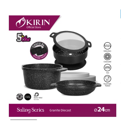 Kirin Suling Round Pan Set 24 cm