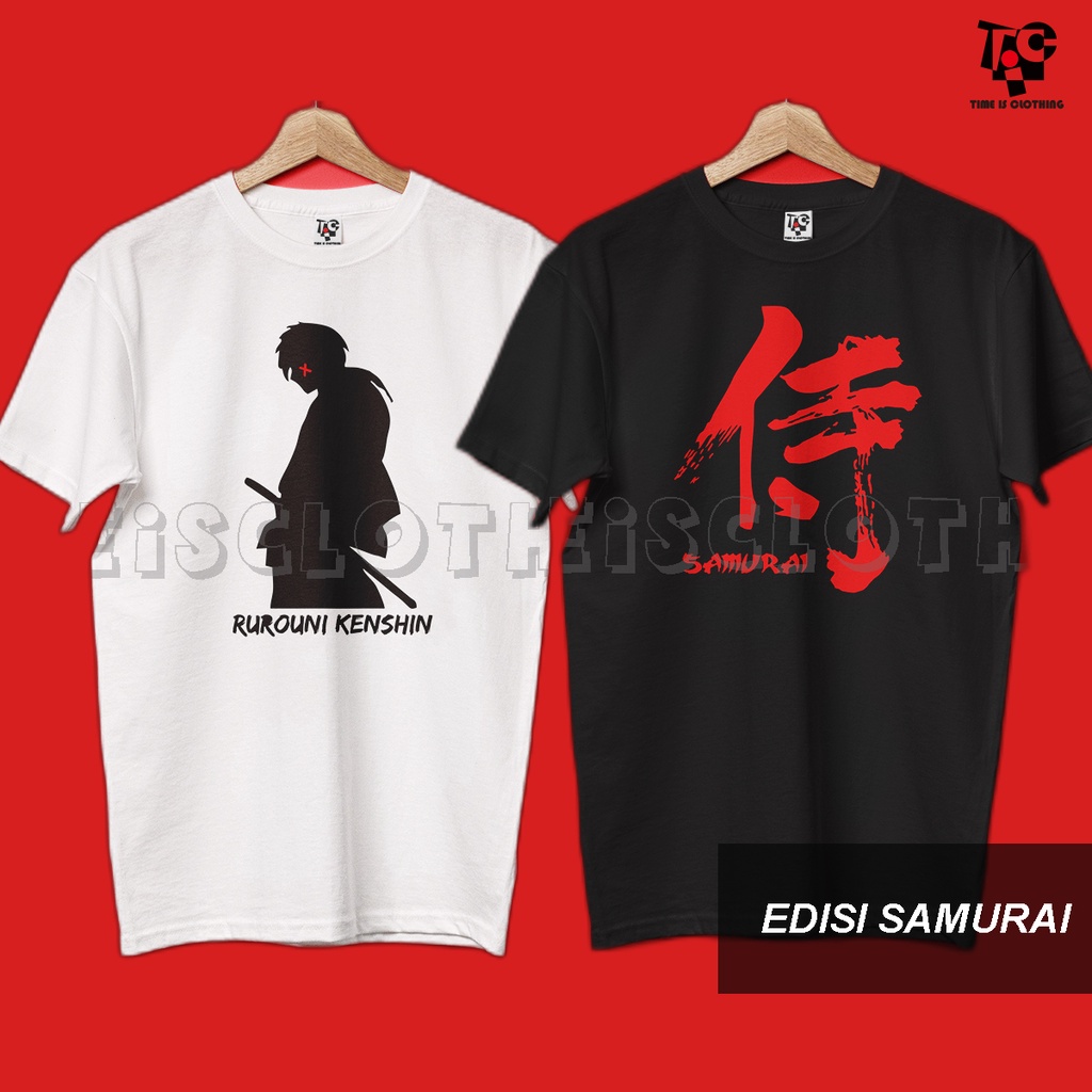 Kaos Baju Obral Combed 30S Distro SAMURAI KENSHIN