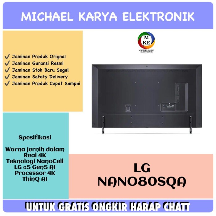 adrianisalsabila - TV LG NANOCELL 50 INCH NANO80SQA LG 50NANO80SQA 4K SMART TV NANO CELL