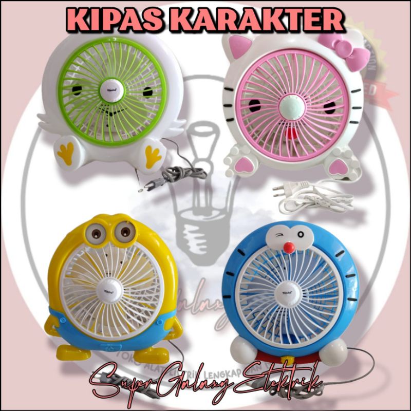 KIPAS ANGIN KARAKTER LISTRIK / KIPAS KARAKTER JUMBO / KIPAS ANGIN MINI