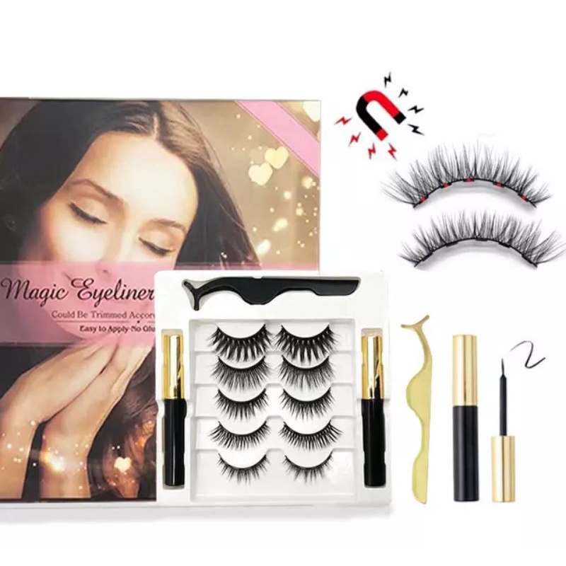 EYELASH 5 PASANG BULU MATA MAGNET PREMIUM FAUX MINK