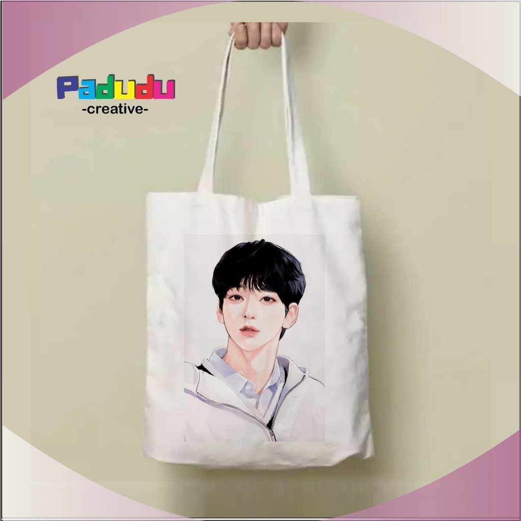 Tas Retro Vintage Soobin TXT broken Resleting Totebag Aesthetic Vintage Tote Bag Anime Tas Wanita | 