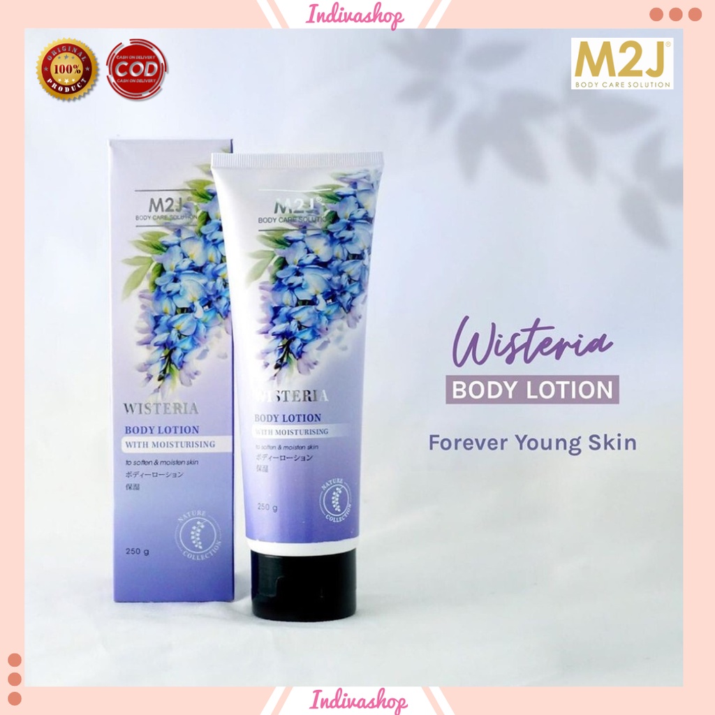 [COD] M2J Whitening Body Lotion Wisteria With Vit. E 250gr
