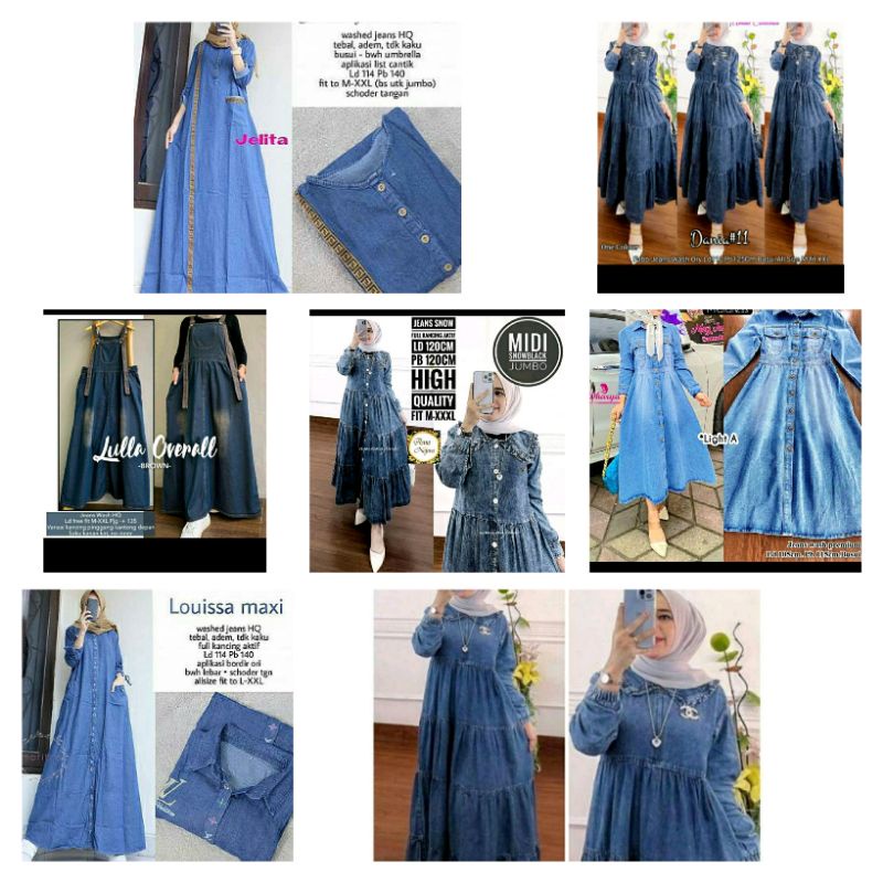 Dania 11 / midi snow jumbo /Elsa maxi jeans /riska mididress /lulla overall/ jovita jeans maxi/ loui