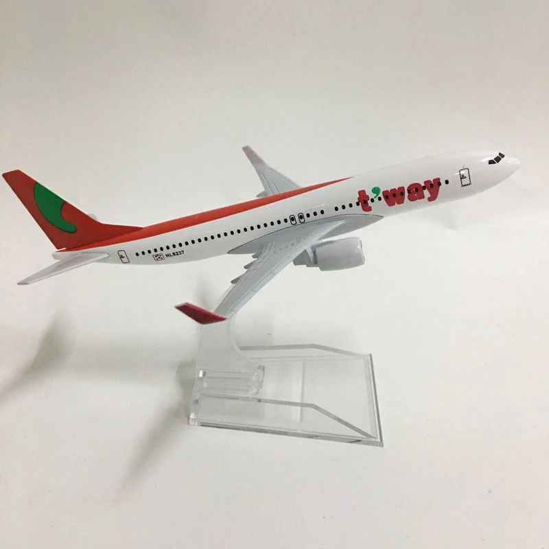 Korea Tway Air Diecast Boeing 737model Pesawat B737 Pesawat Metal Airplane Aviation Hadiah