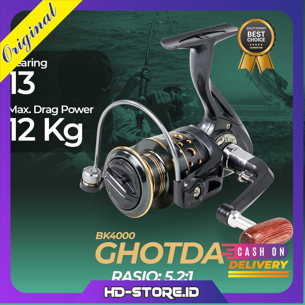 TaffSPORT GHOTDA Reel Pancing Spinning 5.2:1 Ball Bearing 13 - BK4000