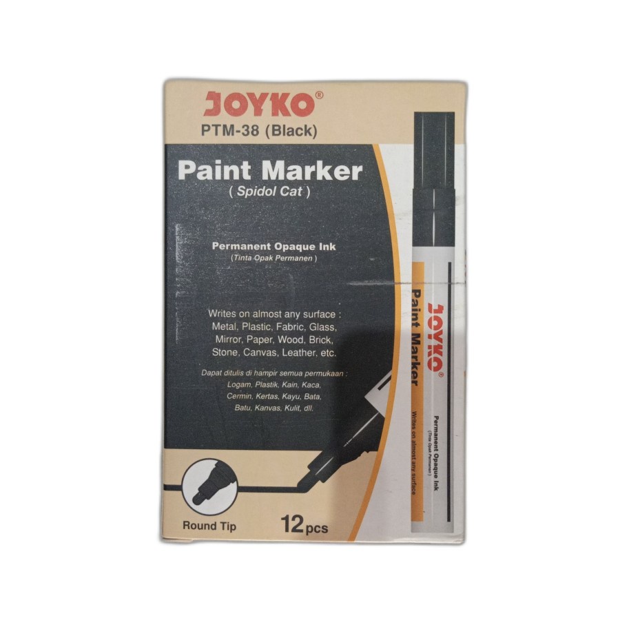

Spidol Paint Marker Joyko Permanen / 1 Pack Isi 12 Pcs