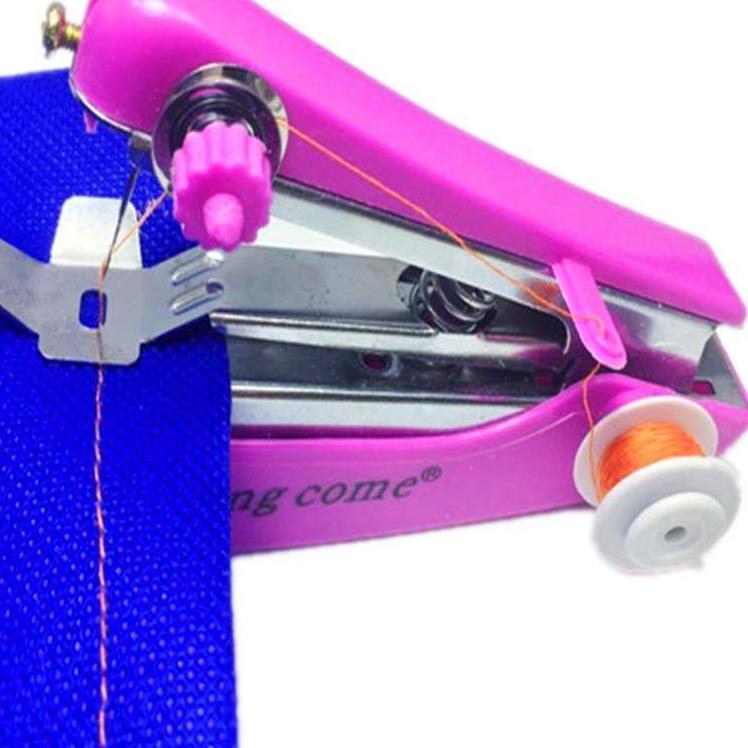 Kualitas Terbaik--Mesin Jahit Mini Alat Tangan Stapless Portable Portabel Staples Singer Praktis