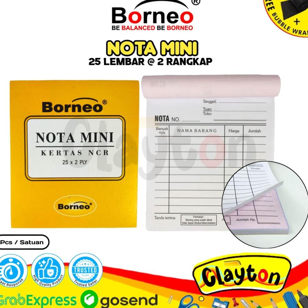 

READY Buku Nota Kontan Borneo Kecil 2 Ply NCR / Nota Kontan 2 Rangkap Kecil / Nota Kontan Mini ✪ 885