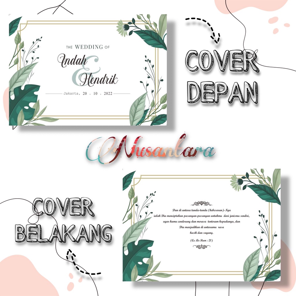 

Buku tamu pernikahan custom nama / Guest book wedding