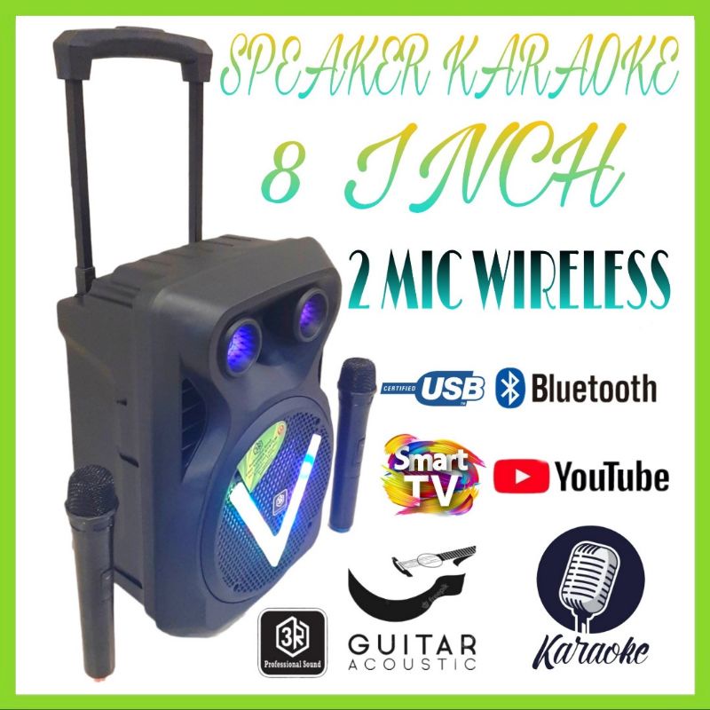 Speaker Karaoke 3R DJ - 008 Speaker Karaoke Youtube 2 Mic Wireless