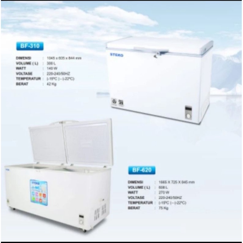 Chest Freezer STEKO BF-310 , freezer box daging ice cream